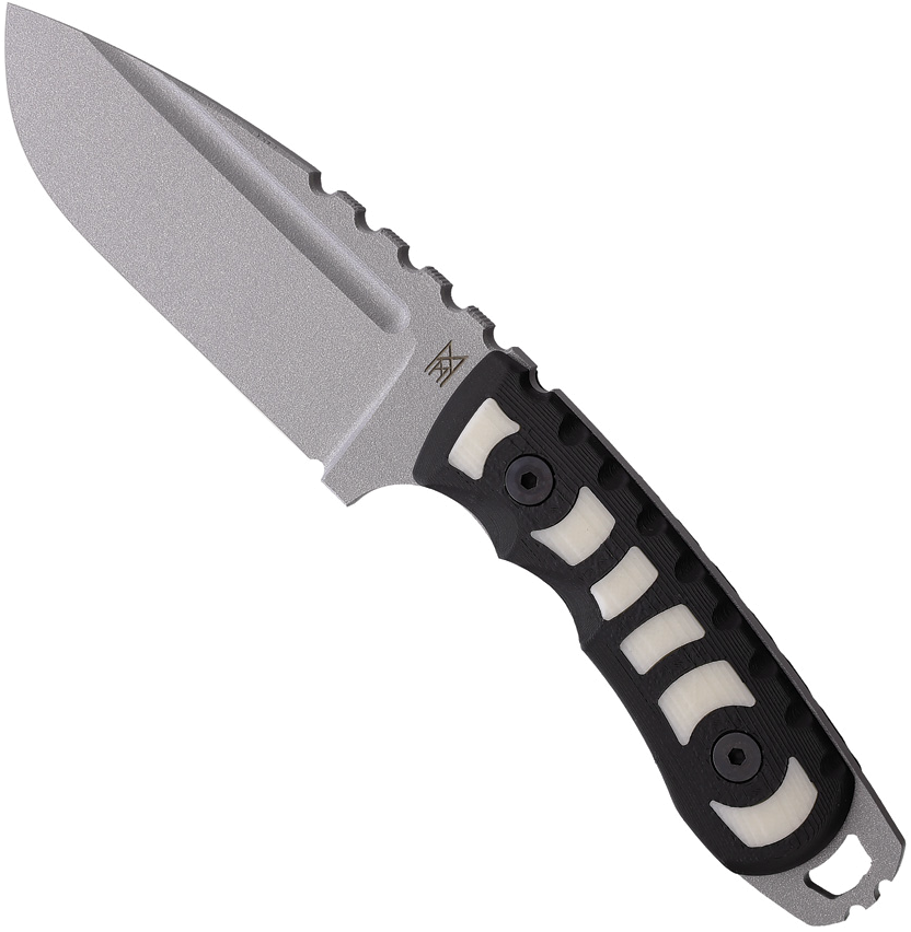 product image for Midgards-Messer Black and White Bombur Fixed Blade 3.75 Model S35VN