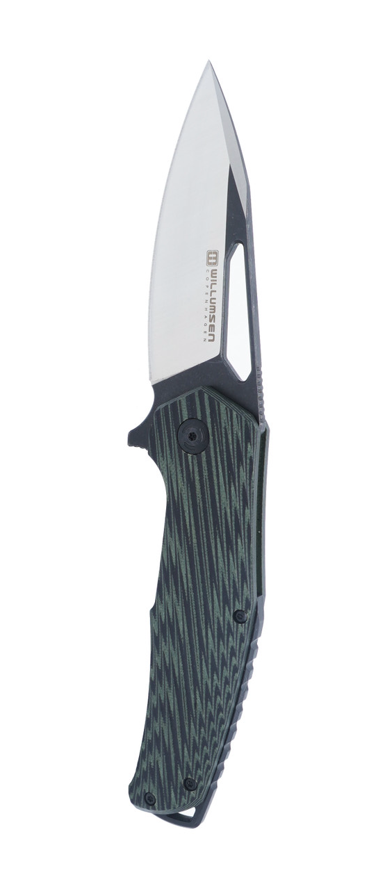 product image for Mikkel Willumsen Chibs OD Green/Black G-10 Handle 14C28N Plain Edge Folding Knife CH21TOL
