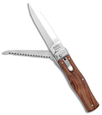product image for Mikov Predator 241 Stag File Work Lever Lock Bayonet Automatic Knife Satin