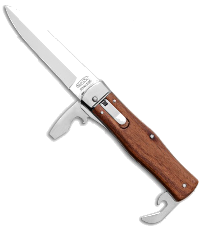 product image for Mikov Predator Multi-Tool Automatic Knife Wood Handle 241 Dagger Blade