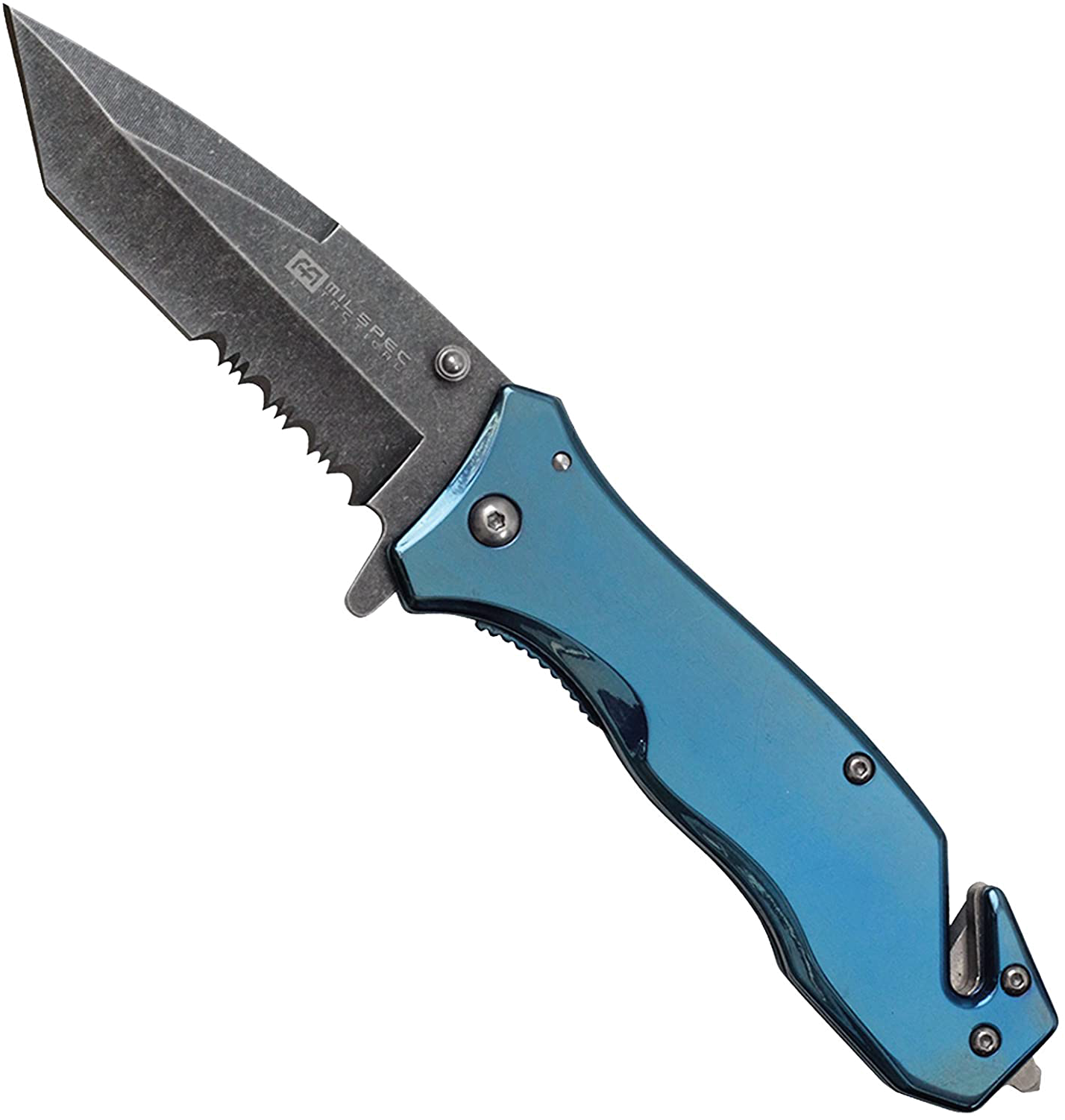 product image for Milspec Blue Spring Assist Folding Knife