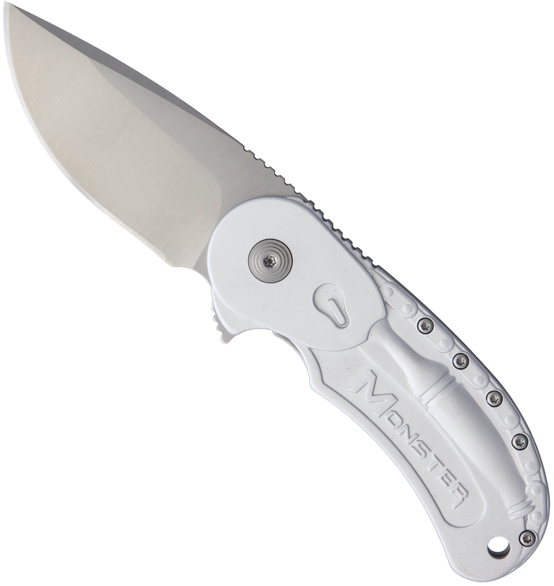 product image for Miscellaneous Silver Aluminum Handle 2.75" AUS-8 Drop Point Blade