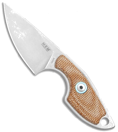 MKM Mikro 1 Fixed Blade Knife Natural Micarta Blue Collar M390 - Model MKM Voxnaes