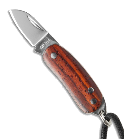 product image for Moki Cocobolo AUS-8 Mini Neck Knife with Leather Sheath