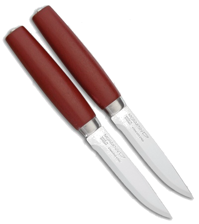 product image for Morakniv Classic Steak Knife Set Red Birch Model 4 20 Satin