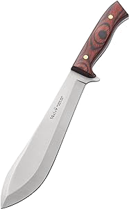 product image for Muela Machete Coral X50CrMoV15 Stainless Steel Hunting Knife with Leather Sheath