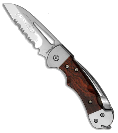 product image for Myerchin Gen 2 Crew Pro Bubinga Wood Liner Lock Knife Satin Serr