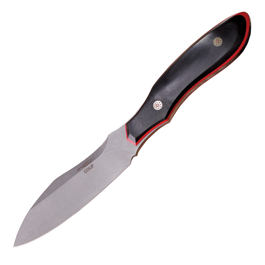 product image for N-C-Custom Coup Black and Red G10 Handle Fixed Blade 4