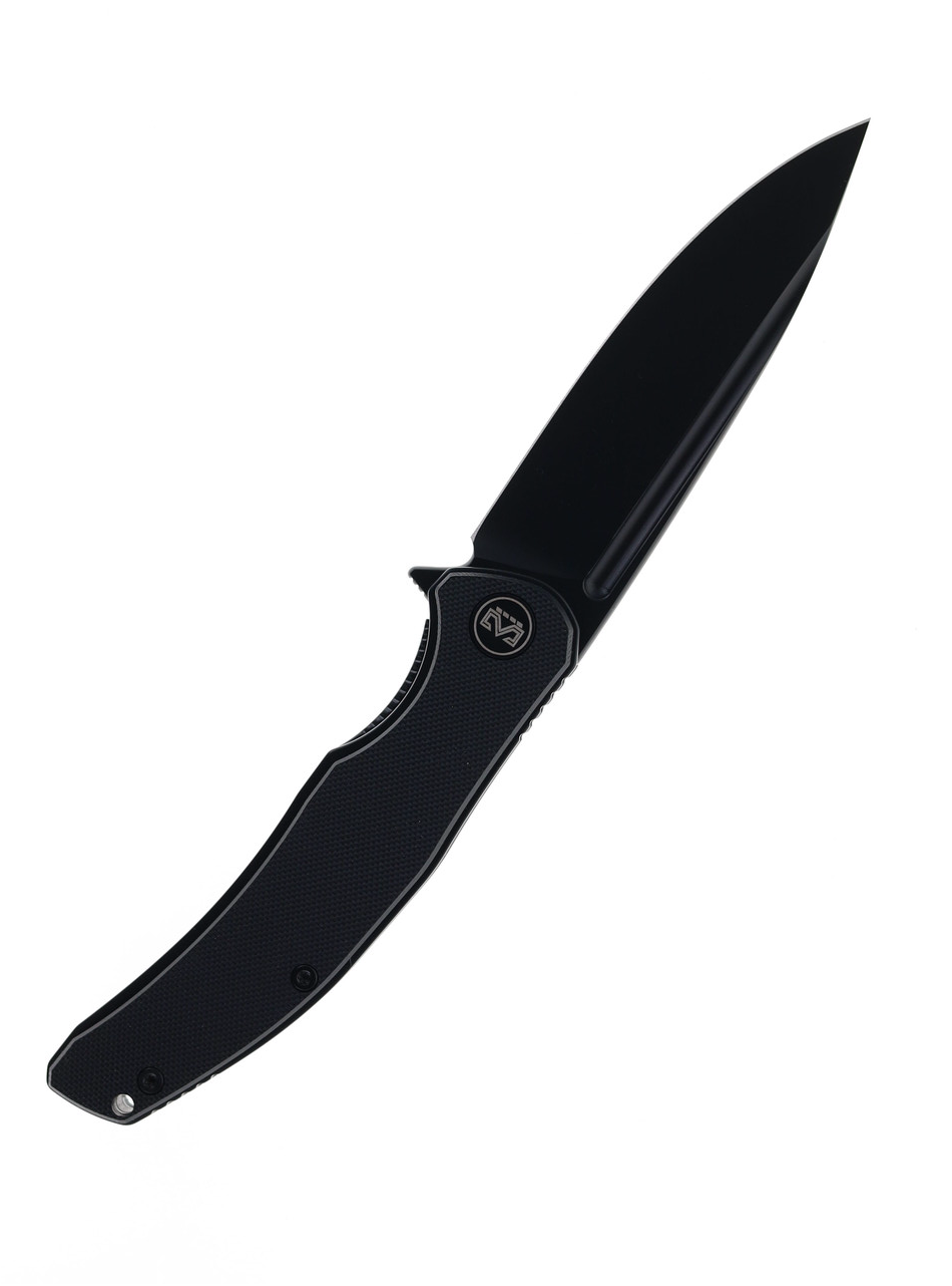 product image for Velona Folding Knife Black G10 Handle 14C28N Drop Point Plain Black Blade MGR803BK