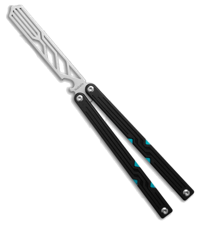 product image for Nabalis Trident Butterfly Balisong Trainer Blue Black G-10 440C
