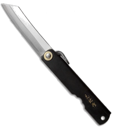 product image for Nagao Higonokami Black HIGO 14 Friction Folder Shirogami