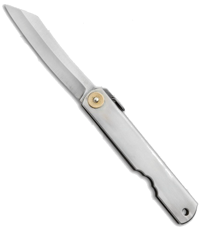 product image for Nagao-Higonokami Silver Stainless Steel VG-10 Friction Folder Knife