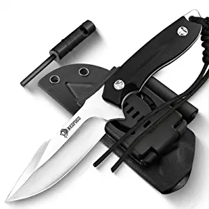 NEDFOSS Full Tang Fixed Blade Survival Knife with Fire Starter and Kydex Sheath - G-10 Handle for Outdoor Hunting Fishing product image