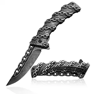 product image for NEDFOSS Folding Pocket Knife - Special Design Non-Slip Handle, Cool Sharp EDC Survival Knife, Gifts for Men Women