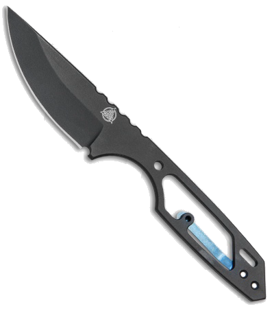 product image for Nemesis 2-Zero Fixed Blade Knife Black with Blue Clip Model NK14