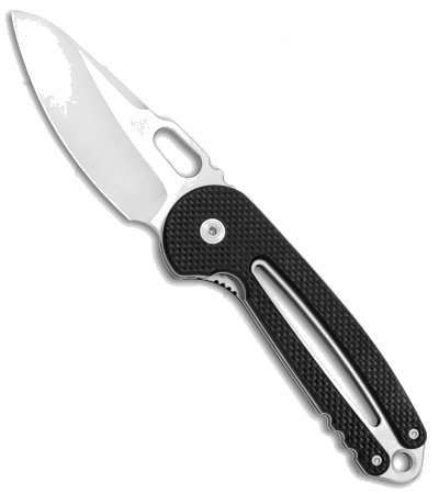 product image for Nemesis Holey Moley Black G-10 Handle Satin Blade NK-18 Folding Knife