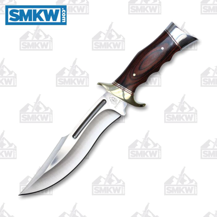 product image for Neptune Trading Co 12" Wood Handle Hunting Bowie Fixed Blade