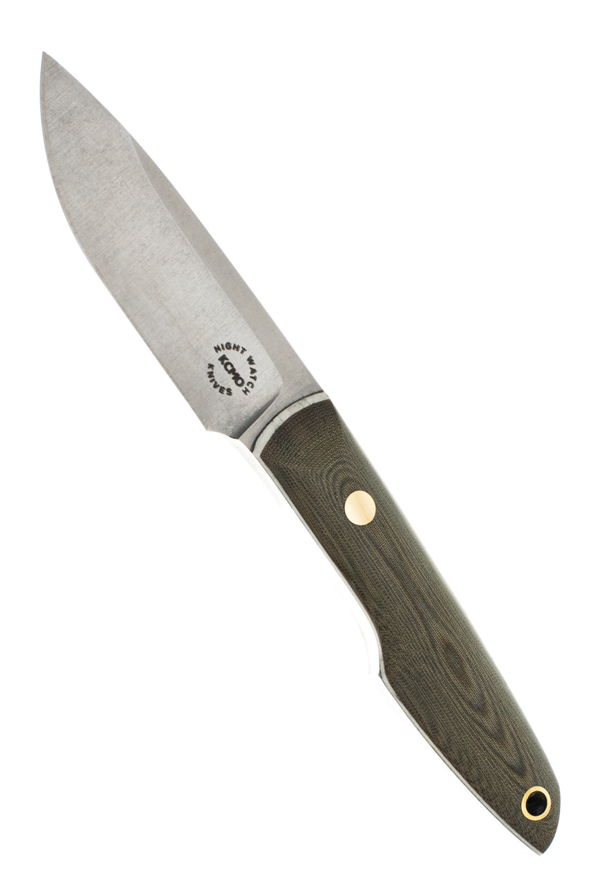 product image for Nightwatch Interloper Green Linen Micarta White Liners Stonewashed