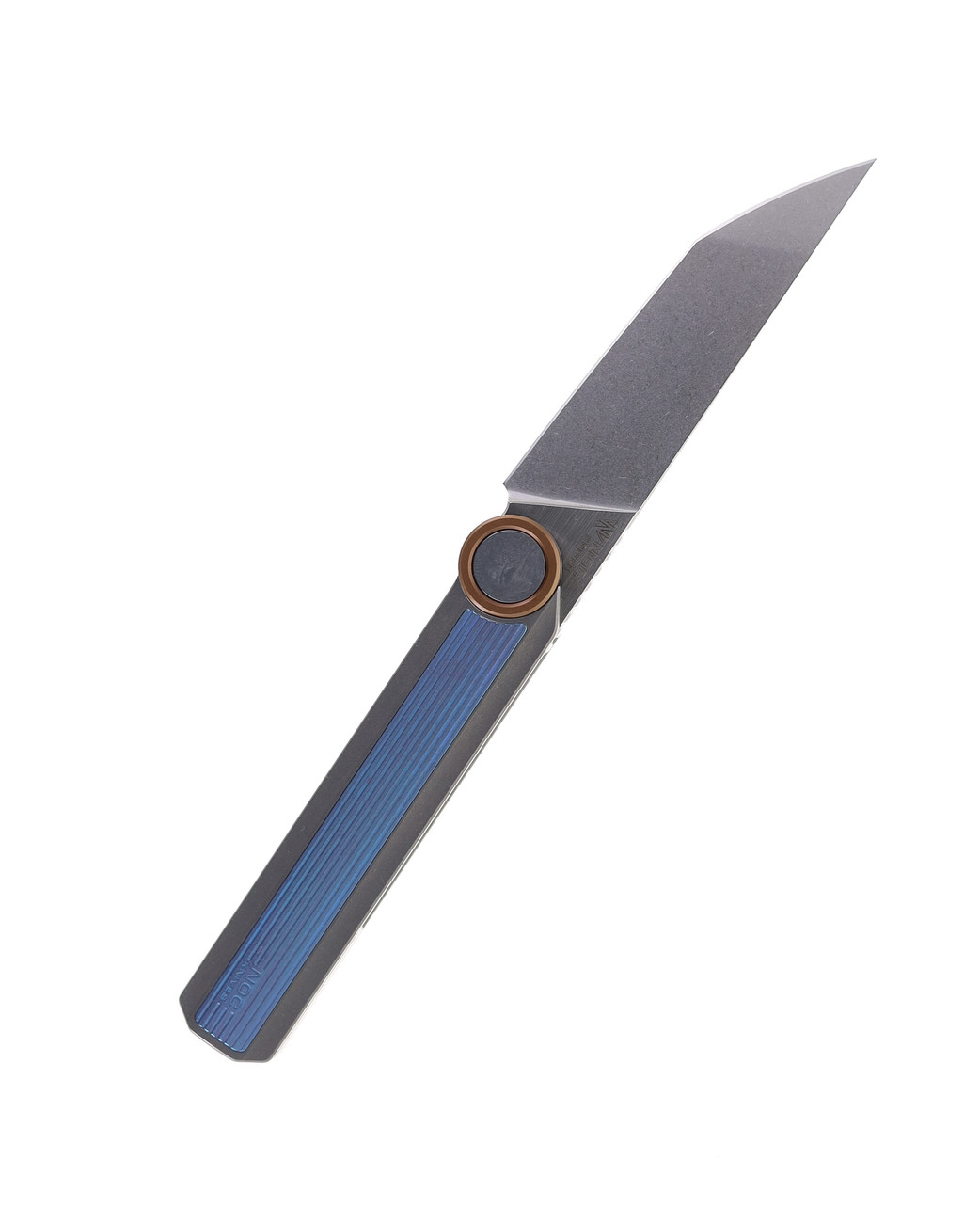 product image for NOC Knives MT20 Blue Titanium Folding Knife