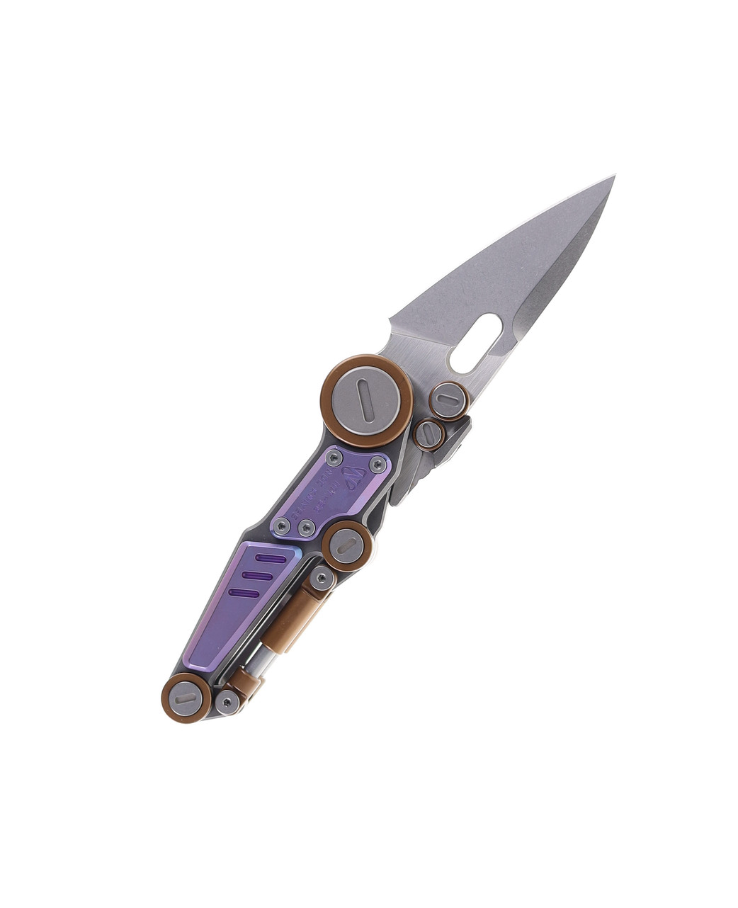 product image for NOC Knives MT22 Blue Titanium Folding Knife