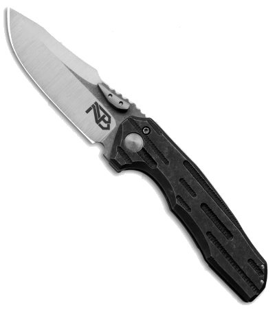 product image for Nova Blades Custom Tombstone Titanium Frame Lock Knife Satin/Stone Washed CPM-S35VN