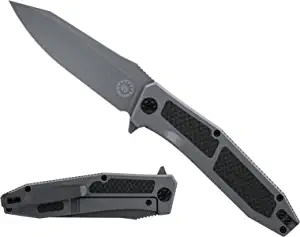 product image for Off Grid Knives Scorpion Elite Series M390 Gunmetal Gray Titanium Carbon Fiber