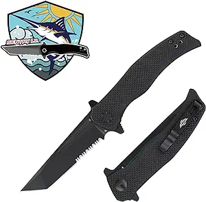 product image for OKNIFE Sentry L2 Folding Pocket Knife with Tanto D2 Steel Blade and G10 Handle