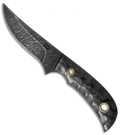 product image for Olamic Cutlery Damascus Tanto Neck Knife Stag Handle