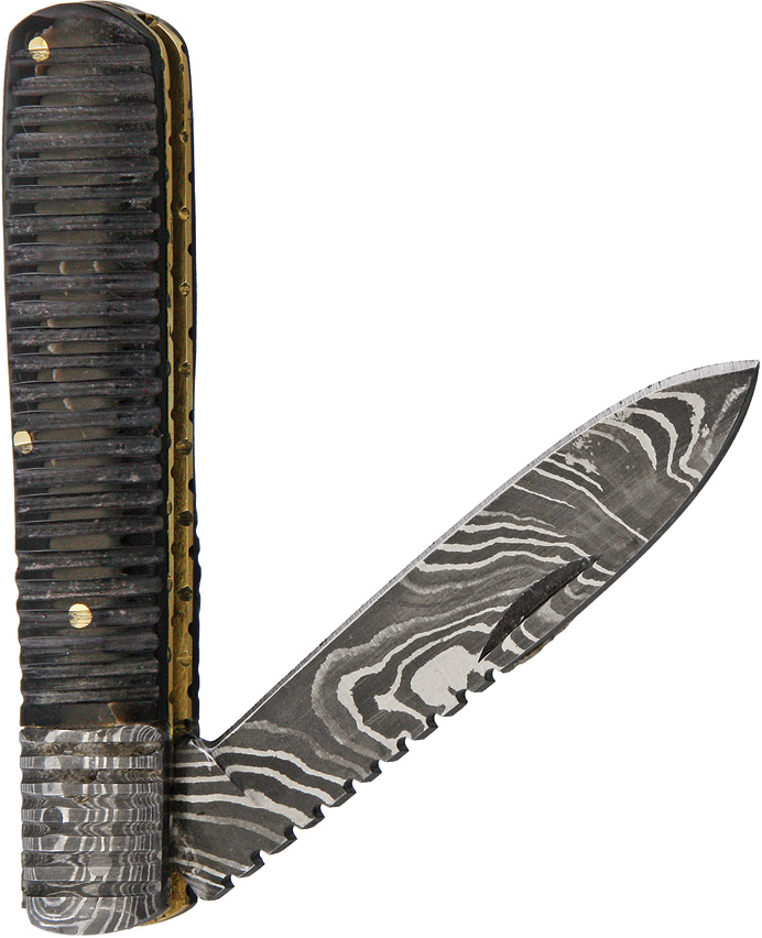 product image for Old Forge Barlow Damascus Black Buffalo Horn Handle 3.125 Model