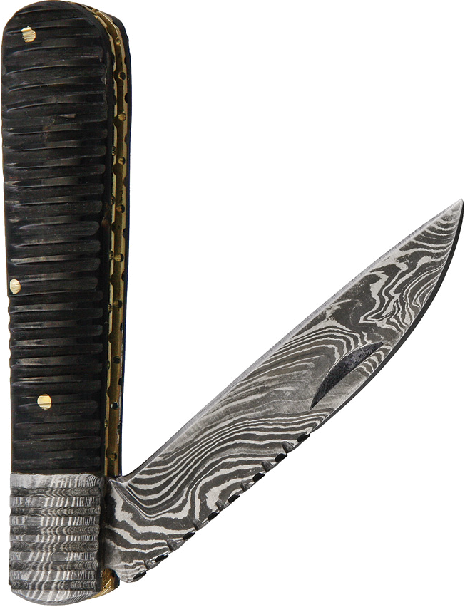 product image for Old Forge Black Wharncliff Barlow Damascus 3.125