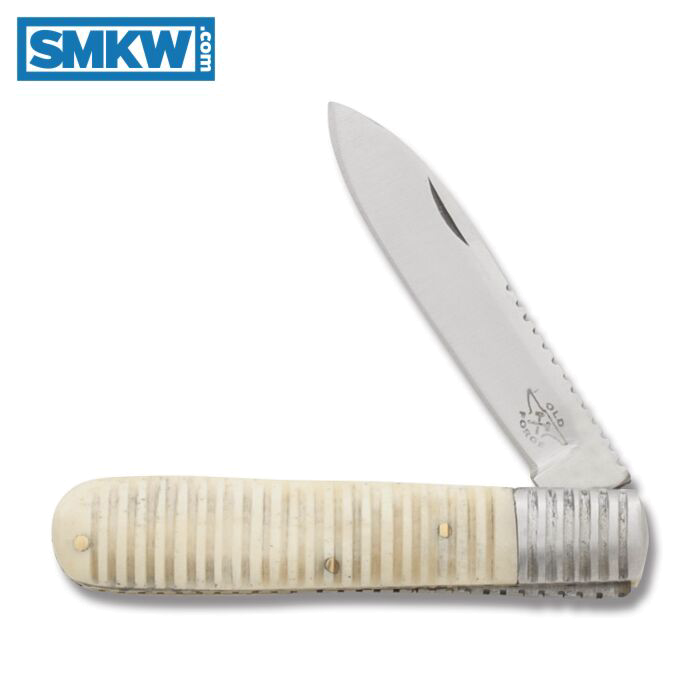 product image for Old Forge Grooved Natural Bone Barlow Pocket Knife