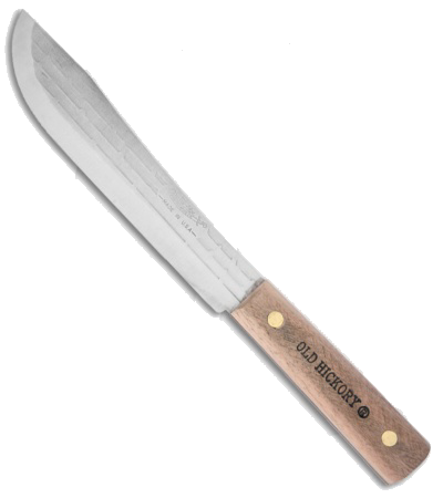 product image for Old Hickory Butcher Knife 7" Fixed Blade Wood Handle Brushed Plain
