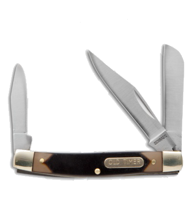 Old Timer Middleman Pocket Knife Sawcut Handle 34OT