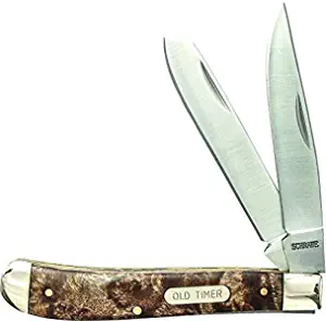 product image for Old Timer 94 OTW Gunstock Trapper Folding Pocket Knife Desert Iron Wood Handle