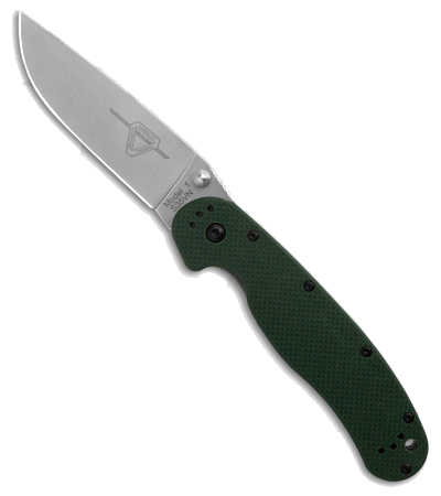 Ontario RAT Model 1 Forest Green G10 Handle S35VN Stonewash Blade Knife product image