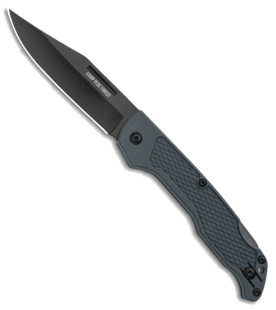 product image for Ontario Knife Co Camp Plus Lock Back Knife GFN Gray Model 3-3 Black