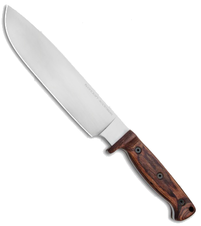 product image for Ontario Bushcraft Woodsman Walnut Handle Fixed Blade Knife with Nylon Sheath 8697