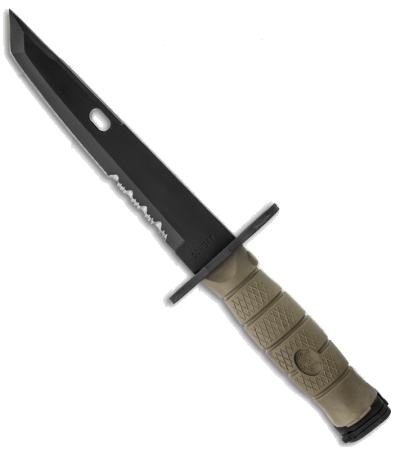 product image for Ontario OKC 10 Green Black Tanto Serrated Knife