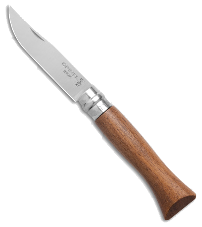 Opinel No 6 Stainless Steel Folding Knife Walnut Wood Handle product image