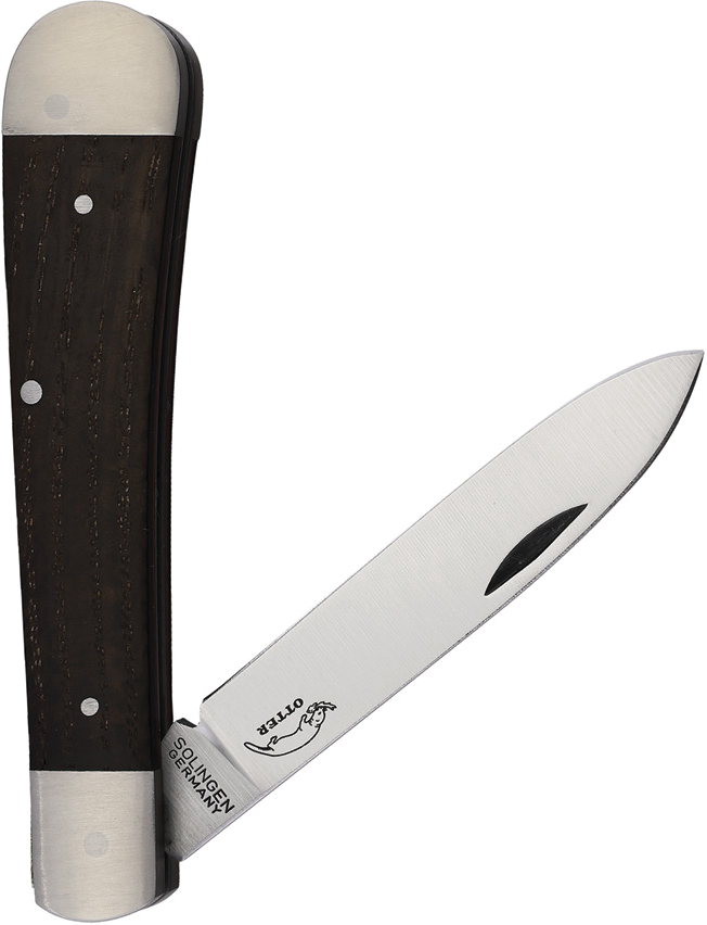 product image for Otter-Messer Levin Folder 2.75" Carbon Steel Blade with Smoked Oak Handle