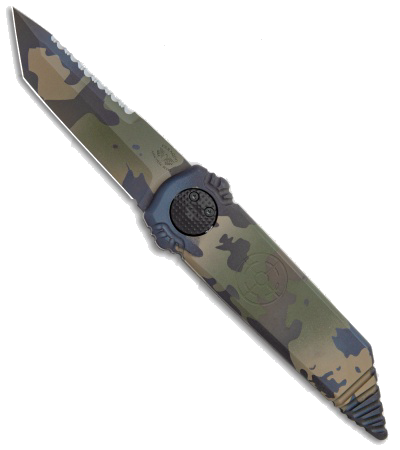 product image for Paragon Dredd Lock Green Camo Tanto Blade Aluminum Handle Knife