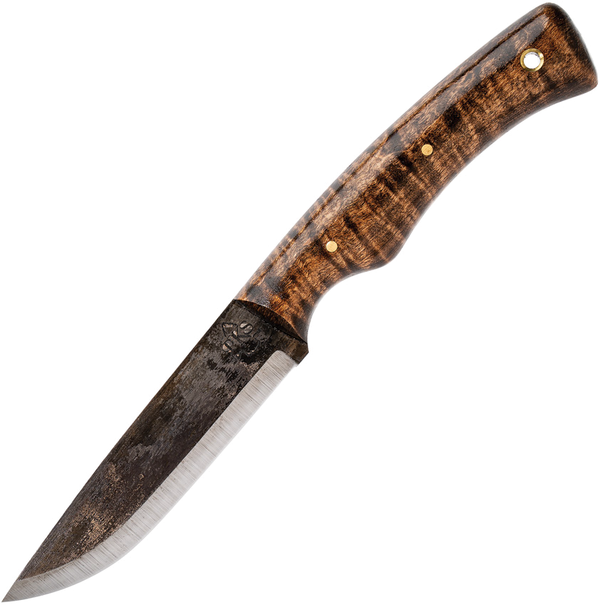 product image for Pathfinder Scorpion Curly Maple 4.25" 1095HC Steel Blade