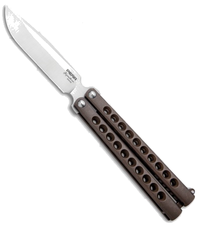 product image for Pena Knives Mid-Tech Penasong Green Micarta CPM-154 Satin Butterfly Knife