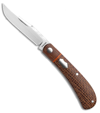 product image for Pena Knives Slip Joint Trapper CPM-154 Micarta Natural Burlap