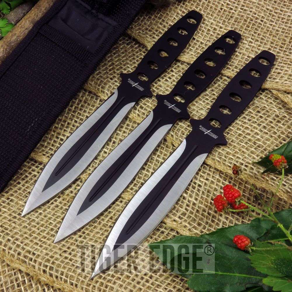product image for Perfect-Point Two Tone Tornado 3 Pc Throwing Knife Set