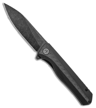 Petrified Fish Black D2 Steel PF-818 Flipper Knife