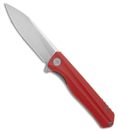 Petrified Fish Forward Liner Lock Knife Red Micarta 3 6 Satin