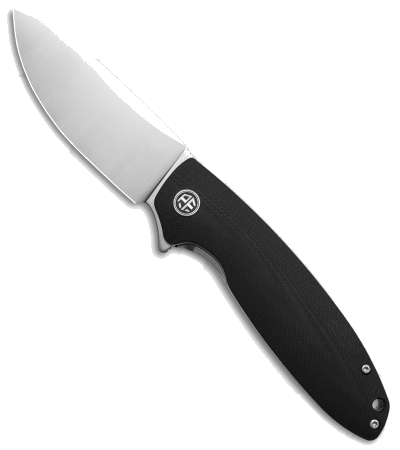 Petrified Fish Terra Liner Lock Black G10 Satin D2 Steel PF-8B01 Knife