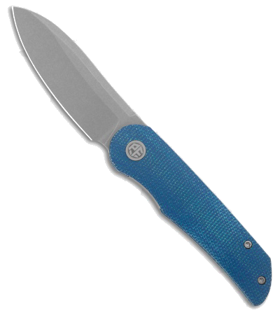 product image for Petrified Fish El Camino Liner Lock Knife Blue Micarta 3 5 SW N 690