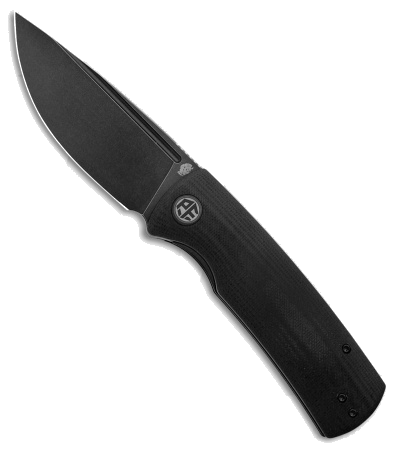 Petrified Fish Black Beluga Liner Lock Knife K110 Steel